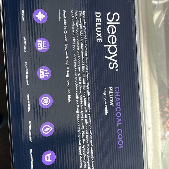 COPY - Charcoal Cool Pillow - King Size - Picture 2 of 3